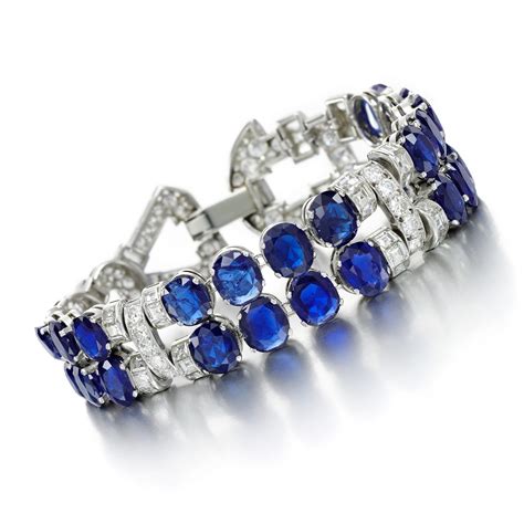 cartier sapphire and diamond bracelet.